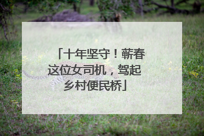 十年坚守！蕲春这位女司机，驾起乡村便民桥