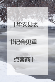 华安县委书记会见重点客商