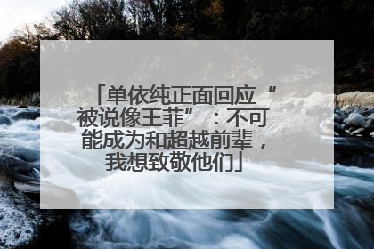 单依纯正面回应“被说像王菲”：不可能成为和超越前辈，我想致敬他们