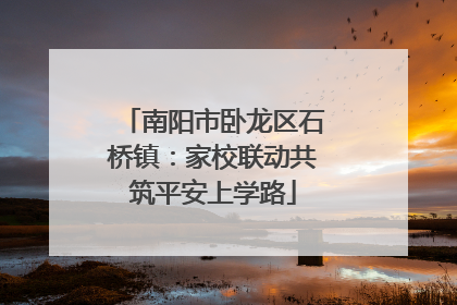南阳市卧龙区石桥镇：家校联动共筑平安上学路
