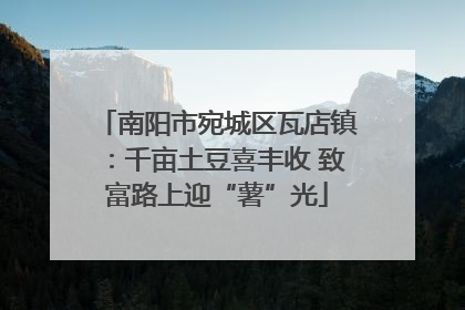 南阳市宛城区瓦店镇：千亩土豆喜丰收 致富路上迎“薯”光
