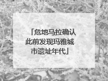 危地马拉确认此前发现玛雅城市遗址年代