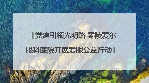 党建引领光明路 零陵爱尔眼科医院开展爱眼公益行动