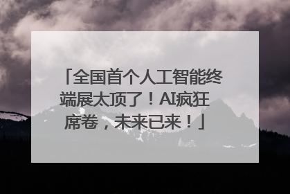 全国首个人工智能终端展太顶了！AI疯狂席卷，未来已来！