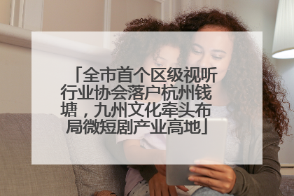 全市首个区级视听行业协会落户杭州钱塘，九州文化牵头布局微短剧产业高地