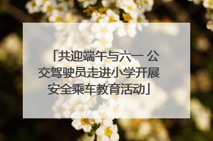 共迎端午与六一 公交驾驶员走进小学开展安全乘车教育活动