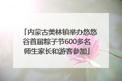 内蒙古美林镇举办悠悠谷首届粽子节600多名师生家长和游客参加