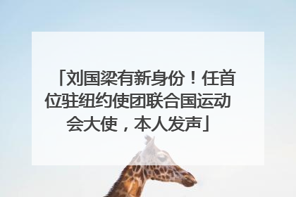 刘国梁有新身份！任首位驻纽约使团联合国运动会大使，本人发声
