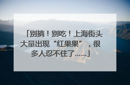别摘！别吃！上海街头大量出现“红果果”，很多人忍不住了……