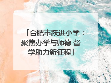 合肥市跃进小学：聚焦办学与师德 督学助力新征程