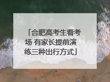 合肥高考生看考场 有家长提前演练三种出行方式