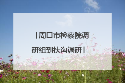 周口市检察院调研组到扶沟调研