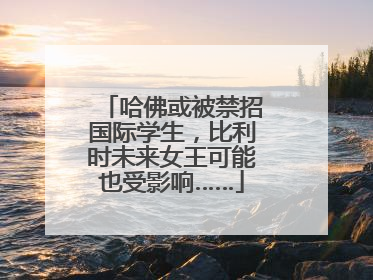 哈佛或被禁招国际学生，比利时未来女王可能也受影响……