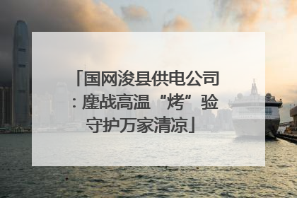 国网浚县供电公司：鏖战高温“烤”验 守护万家清凉