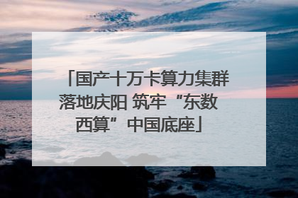 国产十万卡算力集群落地庆阳 筑牢“东数西算”中国底座