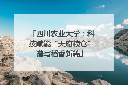 四川农业大学：科技赋能“天府粮仓”谱写稻香新篇