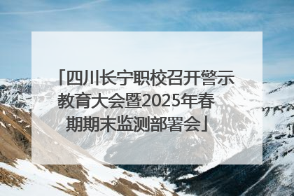 四川长宁职校召开警示教育大会暨2025年春期期末监测部署会