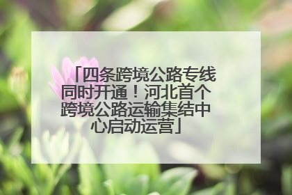 四条跨境公路专线同时开通！河北首个跨境公路运输集结中心启动运营