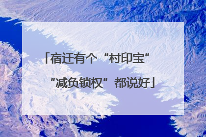 宿迁有个“村印宝” “减负锁权”都说好