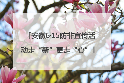 安徽6·15防非宣传活动走“新”更走“心”