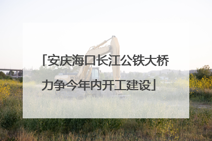 安庆海口长江公铁大桥力争今年内开工建设