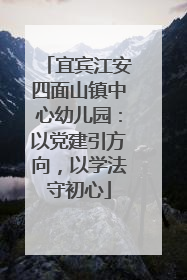 宜宾江安四面山镇中心幼儿园：以党建引方向，以学法守初心