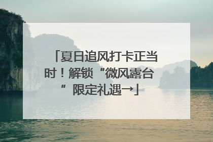 夏日追风打卡正当时！解锁“微风露台”限定礼遇→