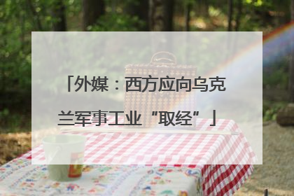 外媒：西方应向乌克兰军事工业“取经”