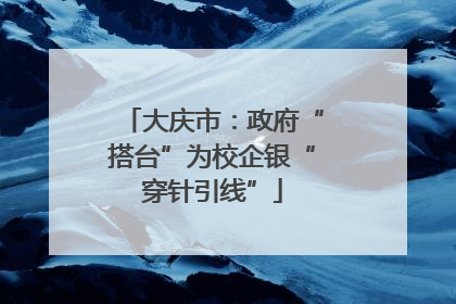 大庆市：政府“搭台”为校企银“穿针引线”