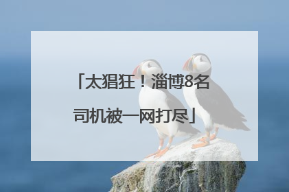 太猖狂！淄博8名司机被一网打尽
