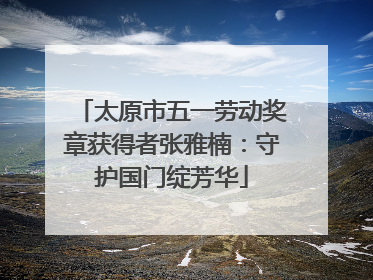 太原市五一劳动奖章获得者张雅楠：守护国门绽芳华