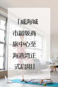 威海城市超级商旅中心至海港湾正式启用