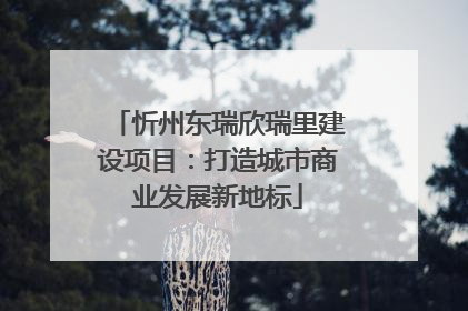 忻州东瑞欣瑞里建设项目：打造城市商业发展新地标