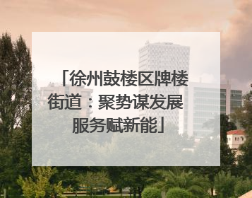 徐州鼓楼区牌楼街道：聚势谋发展 服务赋新能