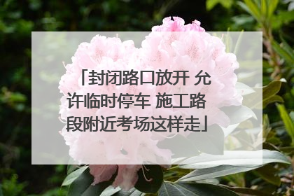 封闭路口放开 允许临时停车 施工路段附近考场这样走