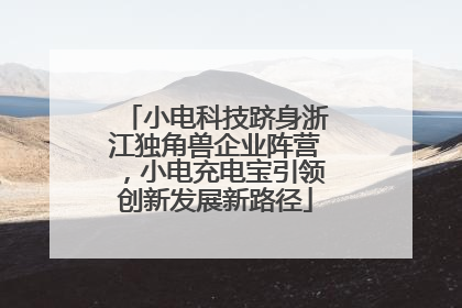 小电科技跻身浙江独角兽企业阵营，小电充电宝引领创新发展新路径