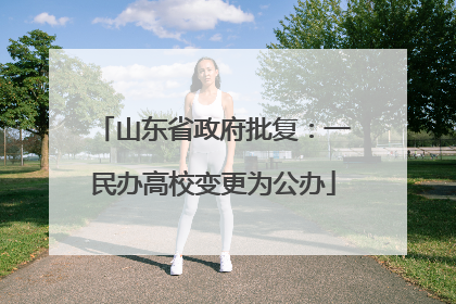 山东省政府批复：一民办高校变更为公办
