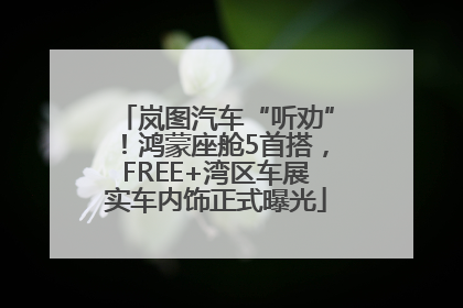 岚图汽车“听劝”！鸿蒙座舱5首搭，FREE+湾区车展实车内饰正式曝光
