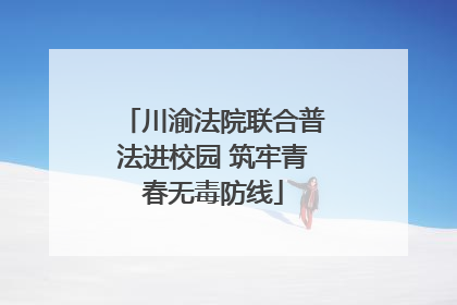 川渝法院联合普法进校园 筑牢青春无毒防线