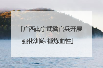 广西南宁武警官兵开展强化训练 锤炼血性