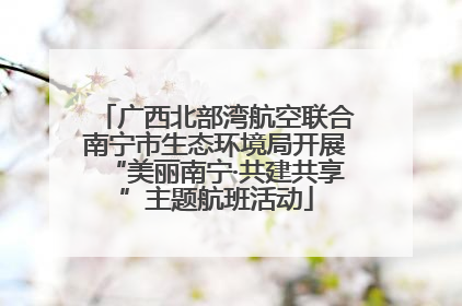 广西北部湾航空联合南宁市生态环境局开展“美丽南宁·共建共享”主题航班活动