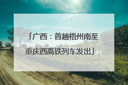 广西：首趟梧州南至重庆西高铁列车发出