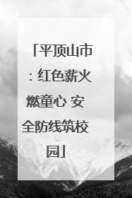 平顶山市：红色薪火燃童心 安全防线筑校园