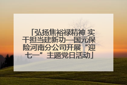 弘扬焦裕禄精神 实干担当建新功—国元保险河南分公司开展“迎七一”主题党日活动