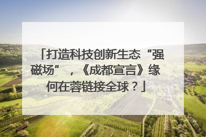 打造科技创新生态“强磁场”，《成都宣言》缘何在蓉链接全球？