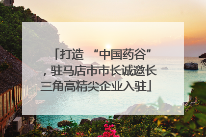 打造 “中国药谷”，驻马店市市长诚邀长三角高精尖企业入驻
