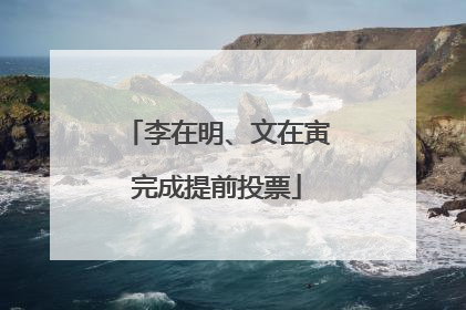 李在明、文在寅完成提前投票