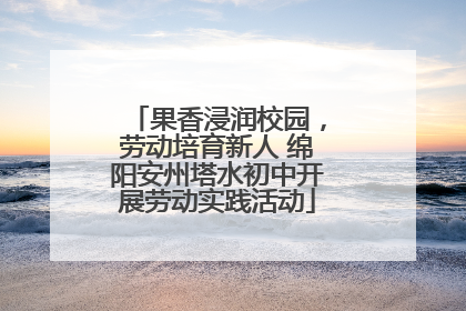 果香浸润校园，劳动培育新人 绵阳安州塔水初中开展劳动实践活动