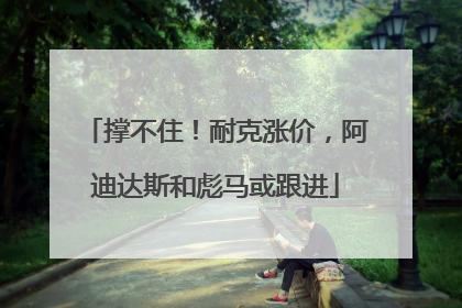 撑不住！耐克涨价，阿迪达斯和彪马或跟进