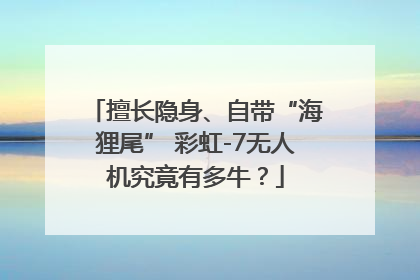 擅长隐身、自带“海狸尾” 彩虹-7无人机究竟有多牛？